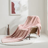 罗莱家纺毛毯  加厚法兰绒毯子办公室居家午睡空调被毯子 粹·超柔晚安A类法兰绒毯 粉 150*200cm