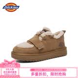 Dickies女士雪地靴舒适休闲平底鞋加绒加厚棉鞋 黄棕 37 