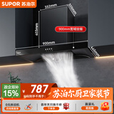 苏泊尔（SUPOR）抽吸排油烟机家用19风量欧式宽域拢烟强吸易清洁面板经典按键易操控以旧换新 DT10