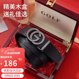 高尔夫（GOLF）男士皮带双面头层牛皮腰带男自动扣高档礼盒装中青年裤带