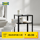 宜家（IKEA）KNARREVIK科纳列维克收纳床边桌家用落地搁架床头置物架 黑色