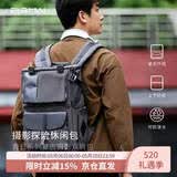 锐玛（EIRMAI）SD06单反相机包双肩摄影包数码微单包帆布防泼水旅行背包适用索尼富士佳能尼康相机包 炭黑色