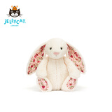 Jellycat花布邦尼兔动物毛绒玩偶兔子玩偶儿童娃娃送礼生日礼物 花布乳白色邦尼兔（白芮） Small