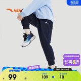 安踏儿童裤子男女大童冬季加绒保暖针织运动长裤A72447703