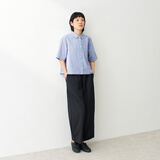 MUJI 女式 凉感短袖衬衫 女士衬衣外套上衣女装女款26年夏季 BC2Q5C6S 蓝色格纹 S (155/80A)