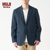 MUJI MUJI 男式 法国亚麻 夹克 722307 ADC14C0S 海军蓝 M
