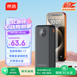 京选京东自有品牌【3C认证可上飞机】22.5W快充20000mAh黑色充电宝PD20W电源适用苹果小米华为手机