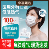 【大牌平替】医用口罩莫兰迪色过敏防风防尘时尚独立包装50只盒装 白色【独立包装】100只