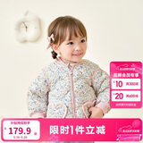 巴拉巴拉儿童羽绒服三防衣服轻薄棒球领外套男女童装2025新款秋冬装碎花萌