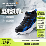 Skechers斯凯奇儿童秋冬休闲男女童二棉鞋轻质加绒保暖靴405222L/302583L 男童/黑色/宝蓝色/BKRY 35
