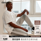 CHINISM CH纯棉短袖男夏季T恤半袖时尚宽松潮流休闲圆领情侣上衣 本白色 XL