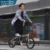 大行（DAHON）K3plus折叠自行车超轻铝合金16英寸9速城市碟刹通勤车KAA693 银色【349轮组】