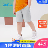 361°儿童短裤夏季男女童3-12岁透气运动裤梭织五分裤 灰 110