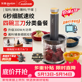 东菱（Donlim）【价保618】绞肉机家用辅食机多功能碎肉切菜一体机 磨粉机 套娃收纳佐料机可剥蒜DL-5028玻璃款