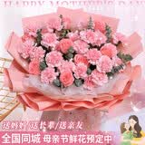 馨仪母亲节鲜花速递玫瑰向日葵康乃馨花束生日礼物全国同城配送 33朵粉色康乃馨玫瑰混搭花束