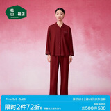 松山棉店棉莫国风家居服商场同款情侣睡衣棉加莫代尔男女士刺绣套装