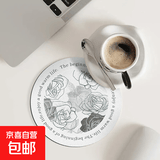 餐垫杯垫桌垫隔热垫子隔热垫防烫耐高温锅垫碗垫家用餐盘砂锅垫子 迷恋玫瑰 14cm*14cm