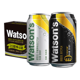 屈臣氏（Watsons）苏打水气泡饮料聚会330mL*24罐混合（原味20罐+柠檬草4罐）