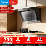 美的（Midea）抽吸排油烟机 家用大吸力侧吸式油烟机上门安装以旧换新出租房屋脱排烟机CXW-200-J30