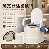 SMVP坐便器老人孕妇移动马桶便携式尿桶座便器家用坐便椅卧室小便桶 旗舰款（房间/厕所两用）蓝色