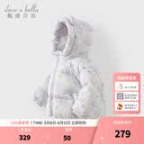 戴维贝拉（DAVE＆BELLA）儿童羽绒服女童上衣男童羽绒衣冬装新款宝宝衣服保暖小童外套 猫咪印花DB4238127-A 100 cm（建议身高90-100cm）