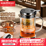金灶（KAMJOVE）全玻璃内胆升级可拆洗飘逸杯泡茶壶过滤办公泡茶神器茶水分离茶壶 TP-903（380ml）