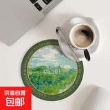 餐垫杯垫桌垫隔热垫子隔热垫防烫耐高温锅垫碗垫家用餐盘砂锅垫子 田野 14cm*14cm