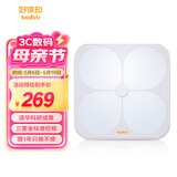 好体知（bodivis）清华原同方体脂秤 好体知体脂称 体重秤家用电子秤 APP蓝牙脂肪秤 精准测量21项人体数据 大白M1