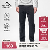 伯希和（Pelliot）抓绒裤男女秋防风保暖休闲长裤摇粒绒直筒户外运动卫裤 男曜石黑 XL