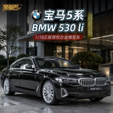 黑曼巴正版授权1:18宝马5系汽车模型男女儿童玩具合金车模礼物  黑色
