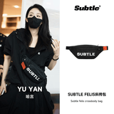 Subtle潮牌男女同款饺子包单肩包斜挎包休闲便携通勤运动风简约百搭胸包 03黑