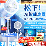 NIYEVN【AI语音智冰雾丨秒降16°C】空调扇制冷风扇落地扇电风扇静音卧室超静音一级能效空气循环扇家用 【遥控摇头15H定时触屏】14℃风量-4档调节省电 0噪音-2026新款丨16℃冷循环丨30