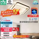 雷士（NVC） led吸顶灯书房主卧次卧室灯温馨浪漫灯具铁艺灯具北欧后现代灯饰 52W 15㎡内适用 2476lm 三段调光