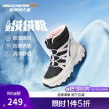 Skechers斯凯奇儿童绒绒靴儿童搭扣加绒靴子女童雪地靴保暖棉鞋664200L