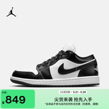 耐克乔丹女子刺绣板鞋夏季平底低帮轻便运动鞋JORDAN AJ1 DC0774 101白色/黑/白色 43