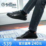 金利来（Goldlion）【春夏焕新】男鞋时尚个性板鞋舒适系带休闲鞋55323073901A黑41