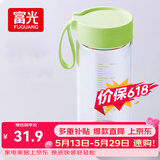 富光清然玻璃杯 高硼硅玻璃水杯子 女生便携牛奶咖啡高颜值茶杯480ml