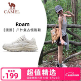 骆驼（CAMEL）漫游复古慢跑鞋女户外运动鞋子 K23S09L7014-1 米白/香芋紫 37