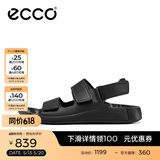 爱步（ECCO）凉鞋男 复古男士运动凉鞋夏天勃肯沙滩休闲鞋男皮凉鞋 科摩500944 黑色50094401001 41