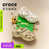 CROCS卡骆驰厚底云朵洞洞鞋|206750 白色-100 39(250mm)