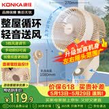 康佳（KONKA）空气循环扇电风扇家用风扇摇头台式小风扇立式涡轮换气扇轻音电扇节能交流定频落地扇KXHS-1907-P