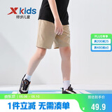 特步（XTEP）儿童速干运动短裤夏季轻薄呼吸裤子 沙石色 175 