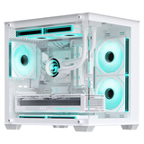 长城（Great Wall）视界S1mini+ 散热海景房白色机箱（270°无立柱/240水冷位/M-ATX/7风扇位/5060TI显卡/防尘网）