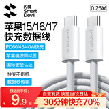 闪魔苹果17promax充电线type-c数据线PD60W快充线双ctoc车载通用iPhone1615小米华为P80手机iPad笔记本