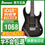 IBANEZ依班娜电吉他GRX70QA-TKS 透明黑 初学者入门新手男女电吉他套装