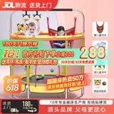 曼迪卡威蹦蹦床室内家用儿童1-3-10岁宝宝砰砰跳跳床小孩蹭蹭床玩具礼物 1.4米 扶手单杠款黄承重700斤 加厚护网/吸盘静音防滑腿