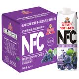 福兰农庄NFC葡萄汁0脂肪纯鲜榨果汁饮料纯果汁1L装1L*6瓶整箱