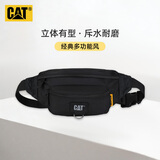 卡特（CAT）腰包轻便胸包防泼水斜挎包骑行运动手机多口袋小包礼物黑84577