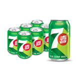 百事可乐七喜7UP 柠檬味 碳酸饮料汽水 330ml*6听胖罐