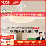 欧普照明（OPPLE）风扇灯护眼全光谱智控LEDRa95餐厅护眼卧室灯36寸 冰风白